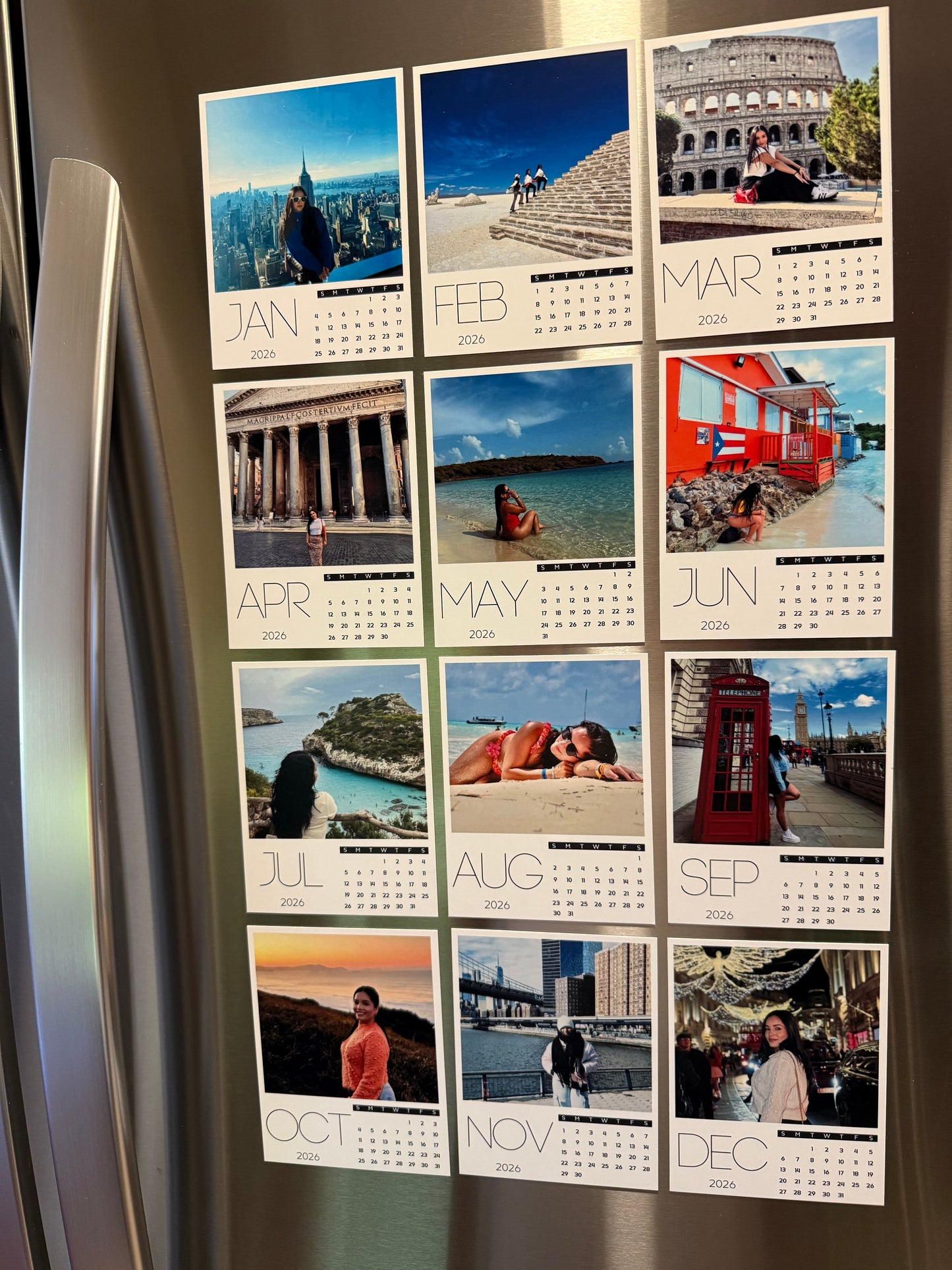 Custom Calendar Photo Magnets (Set of 12)