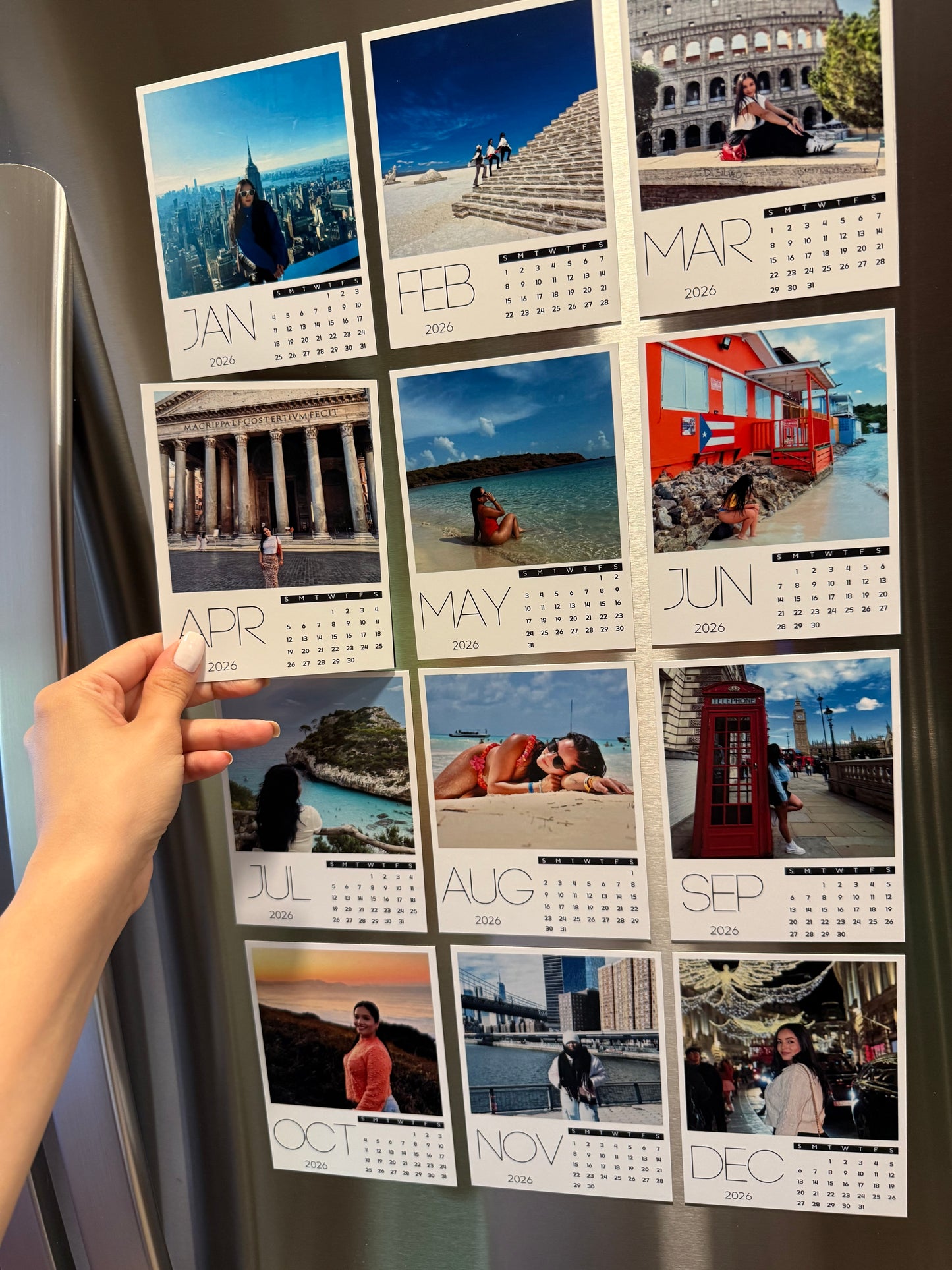 Custom Calendar Photo Magnets (Set of 12)