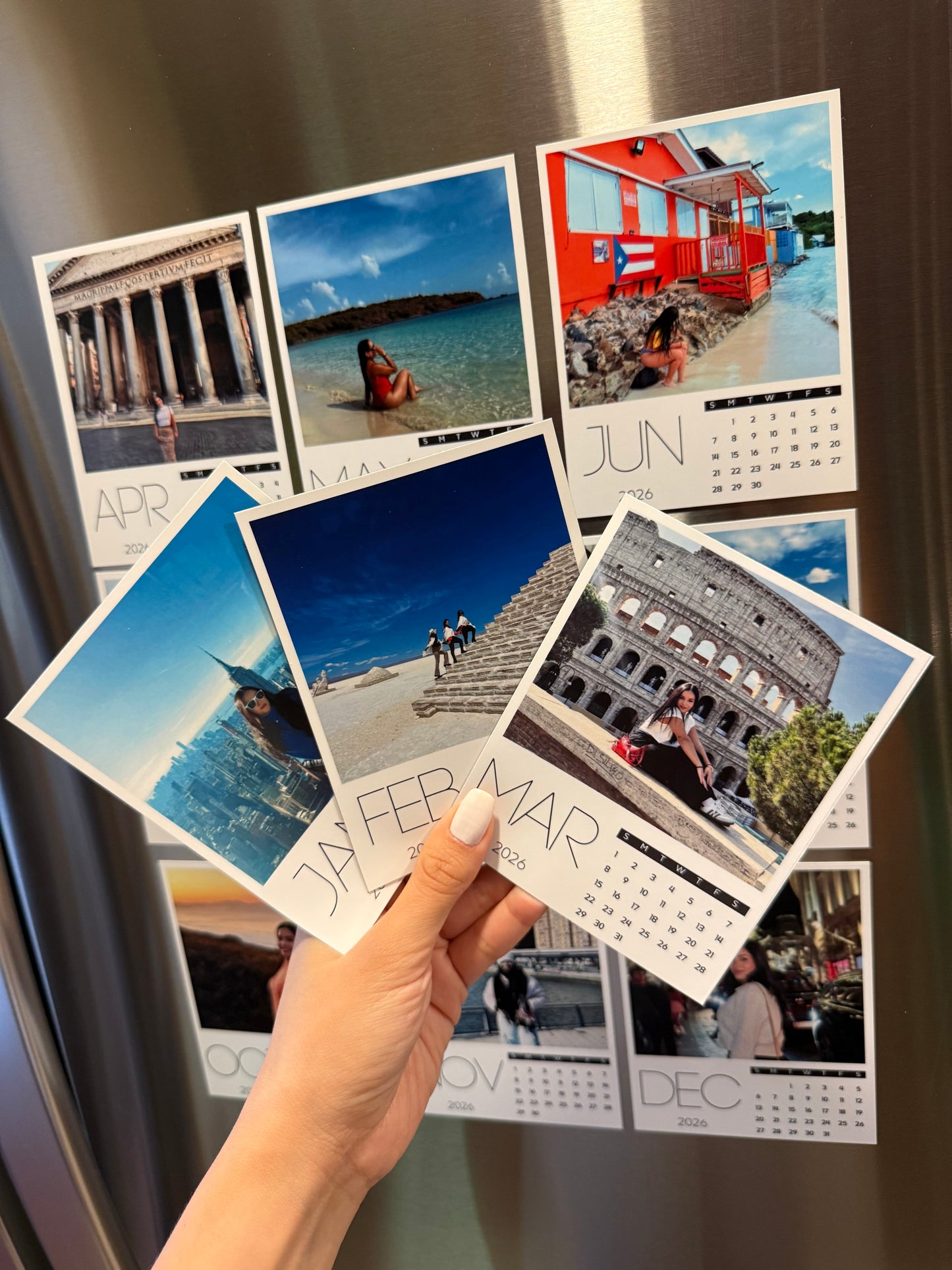 Custom Calendar Photo Magnets (Set of 12)
